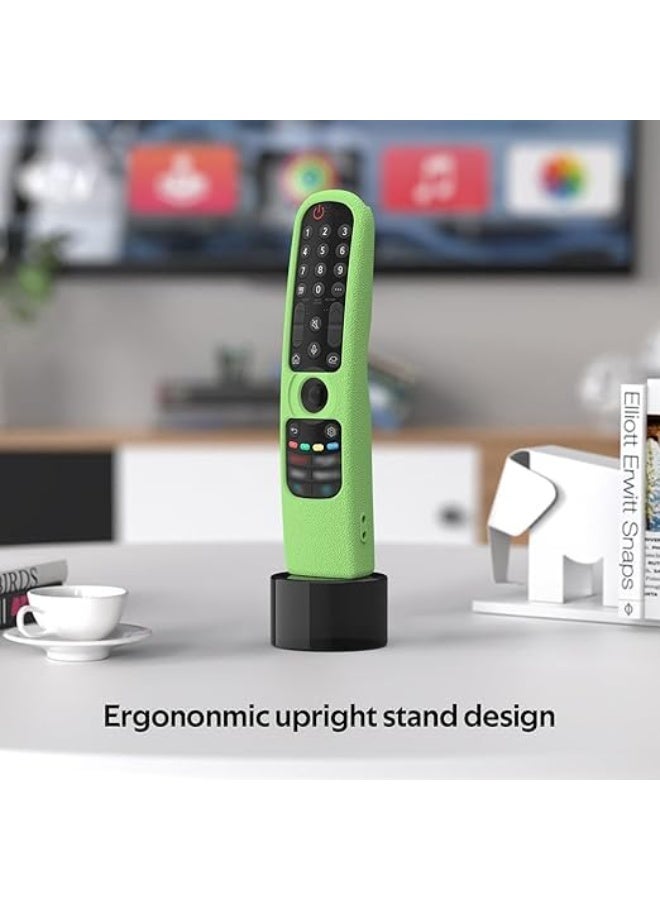 Silicone Magic Remote Cover Compatible with LG MR22GN/MR23GN/MR24GN OLED Smart TV, Shockproof Protective Cover Waterproof LG Remote with Loop (Glow Green) - Image 5